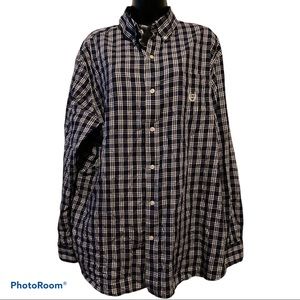 Chaps performance plaid button up long sleeve